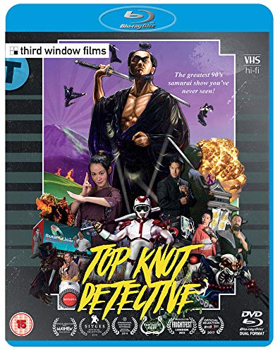 Blu-ray cover for “Top Knot Detective” featuring a collage of characters.