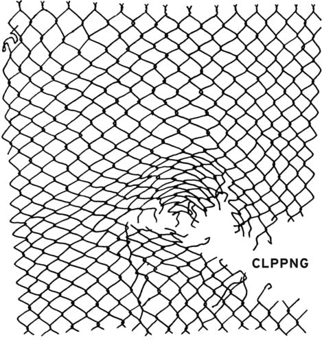 Black and white CD cover with wire mesh and distorted face.
