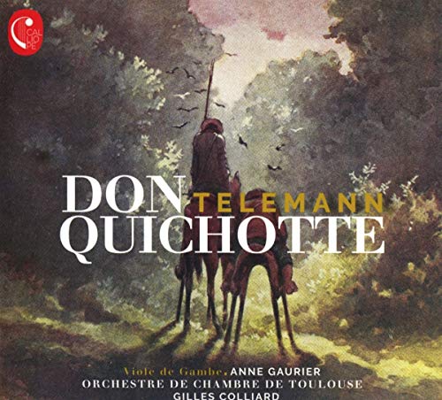 CD cover art showing Don Quixote and Sancho Panza riding horses through a forest.
