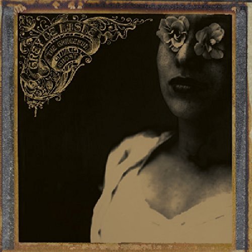 A sepia-toned album cover featuring a woman with flowers over her eyes.