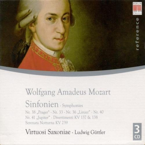 CD cover featuring a portrait of Mozart in red coat.