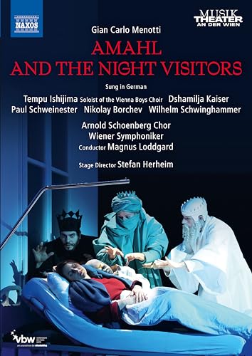 DVD cover for "Amahl And The Night Visitors" opera, featuring costumed figures.