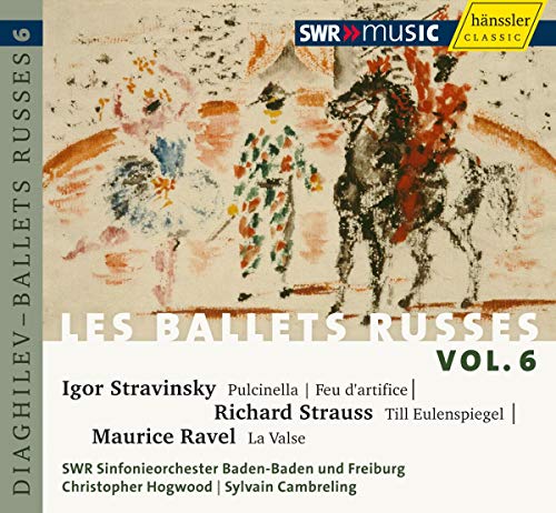 CD cover for "Les Ballets Russes, Vol. 6" featuring abstract watercolor art.