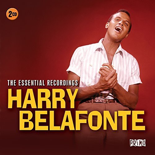 CD cover featuring Harry Belafonte, smiling man in white shirt against red background.