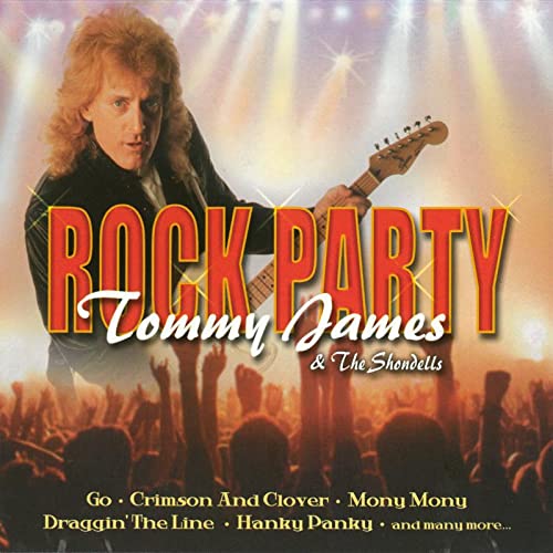 Tommy James album cover with artist portrait and concert crowd.