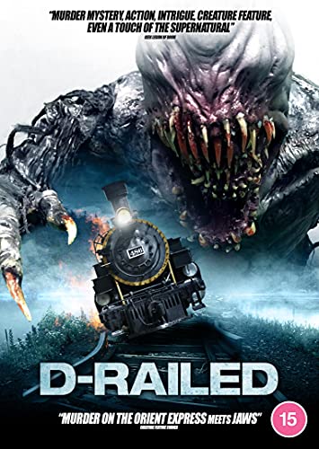DVD cover for "D-railed" featuring a monster and a speeding train.