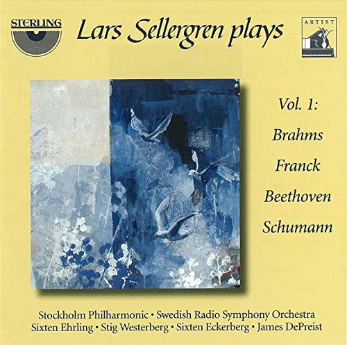 CD cover: abstract blue painting of birds with composer names listed.