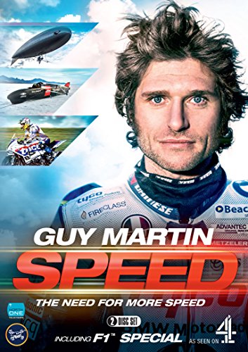 DVD cover featuring Guy Martin, racing motorcycles and a blimp in background.