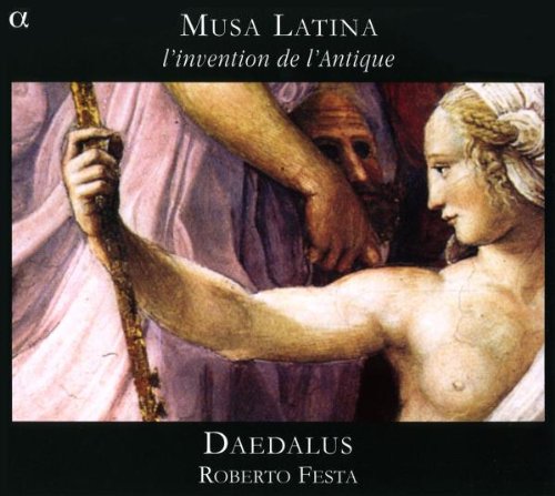 "CD cover featuring a Renaissance-style painting of a shirtless man holding a staff."