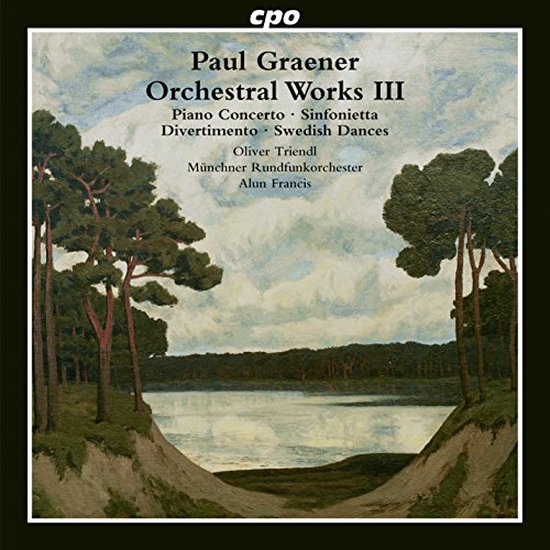 CD cover: lakeside landscape painting with trees and text details.