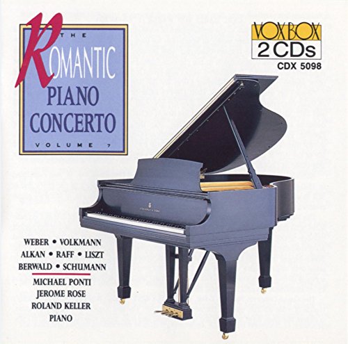 "CD cover with grand piano image and 'The Romantic Piano Concerto' text."