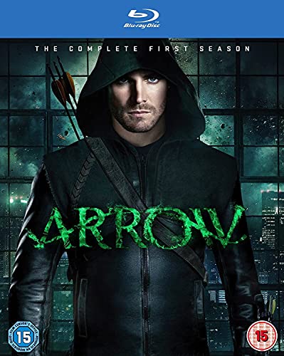 Blu-ray cover for "Arrow" Season 1, featuring a hooded archer.