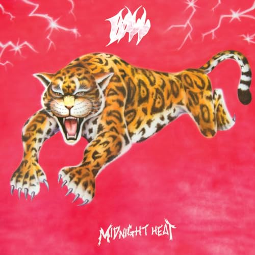 Red album cover featuring a leaping jaguar with lightning bolts.