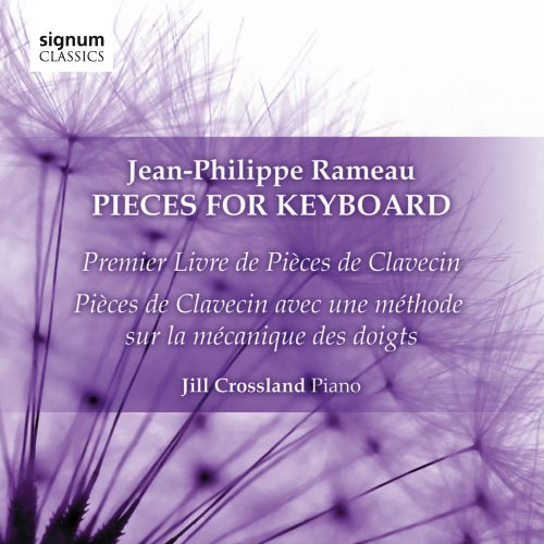CD cover for Rameau keyboard pieces, featuring a blurred purple flower.