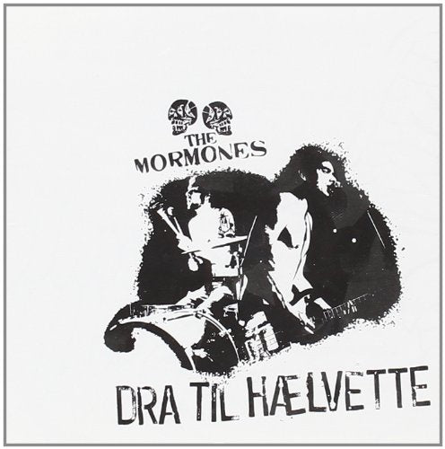 "Black and white CD cover featuring two men and skulls, with band name and album title."