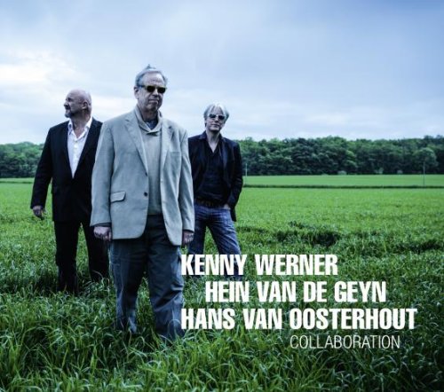 "CD cover featuring three men standing in a grassy field with white text overlay."