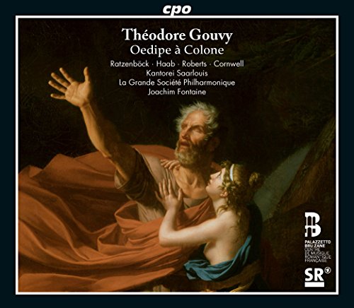 "CD cover featuring a painting of an elderly man and a young woman."