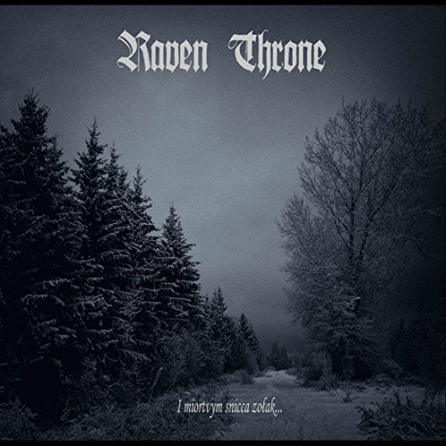 CD cover: dark forest landscape with "Raven Throne" text above.