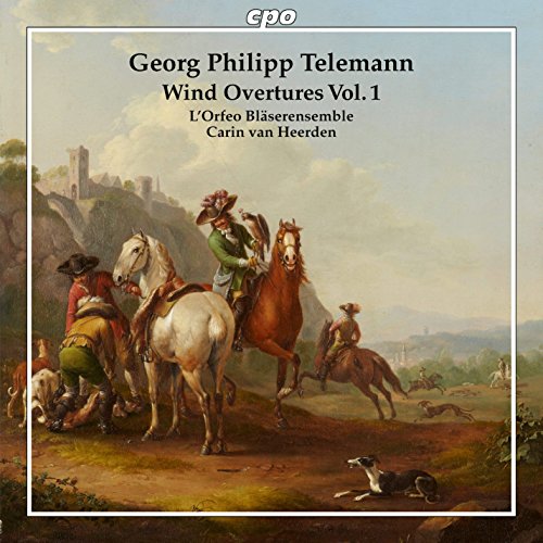 "CD cover with a classical painting of men on horses in a landscape."