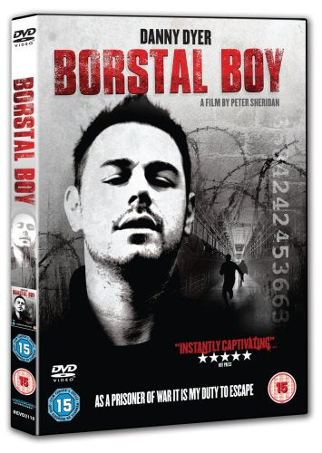 DVD cover for "Borstal Boy" featuring a young man’s face and barbed wire.