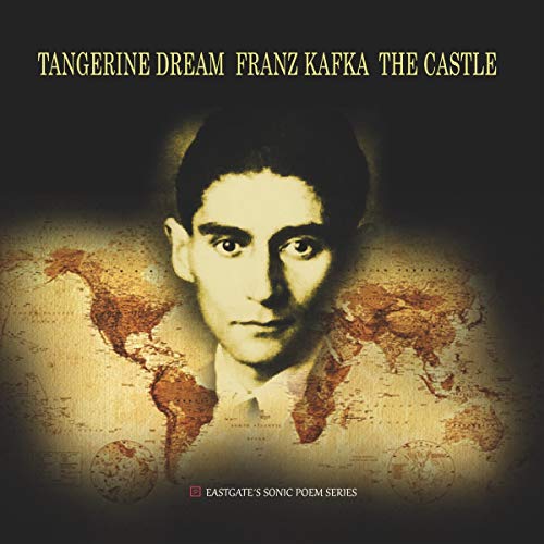 "Album cover featuring a sepia-toned portrait of Franz Kafka on a map background."