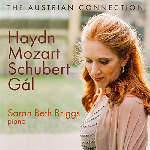 Sarah Beth Briggs' album cover featuring a woman with red hair and beige top.