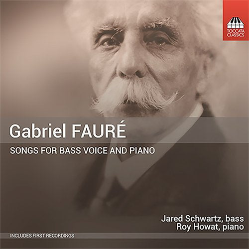 CD cover featuring sepia-toned portrait of Gabriel Faure with white text overlay.