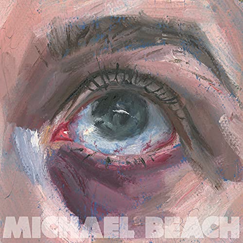 Close-up painting of a human eye with visible bruising, album art.