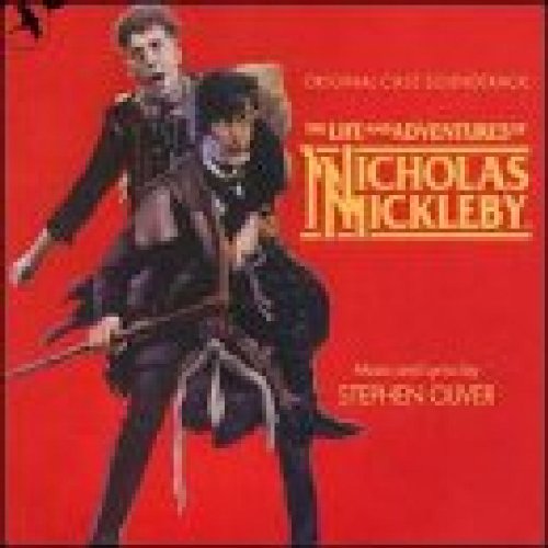 CD cover for “Nicholas Nickleby” musical, featuring two figures in dark clothing.