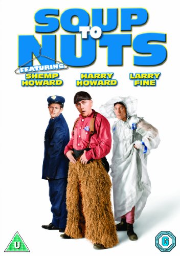DVD cover featuring three men in comedic costumes with blue title text.