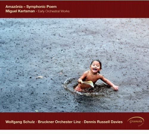 CD cover: child playing in muddy water, orchestral music title.