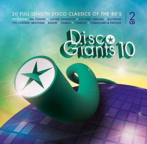 CD cover for “Disco Giants 10” featuring a green trumpet and star.