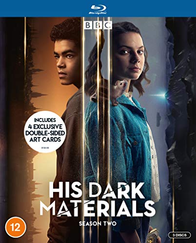 Blu-ray cover for "His Dark Materials" Season 2, featuring two young actors.