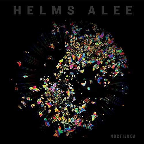 Helms Alee “Noctiluca” CD cover: black background with colorful, fractured shapes.