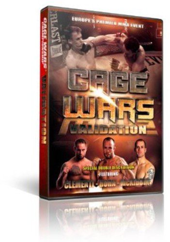 DVD case for "Cage Wars Championship Validation" with fighters on the cover.
