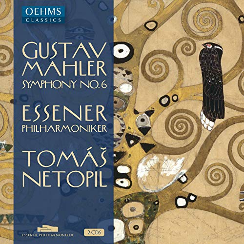 CD cover for Gustav Mahler’s Symphony No. 6, featuring abstract gold artwork.