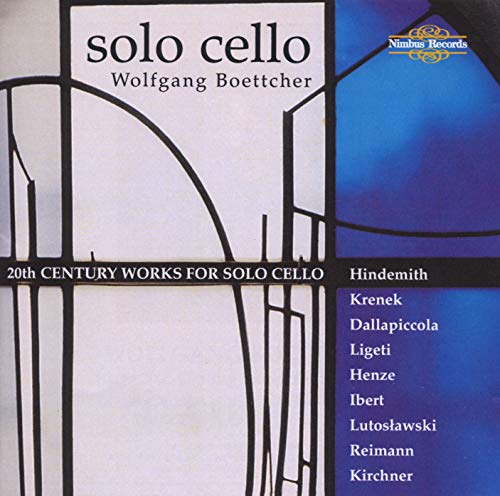 "CD cover with abstract cello design, composer names, and 'Nimbus Records' logo."