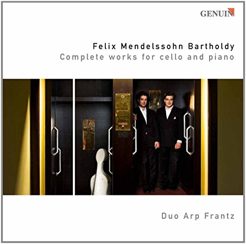 CD cover featuring two formally dressed musicians and abstract artwork.