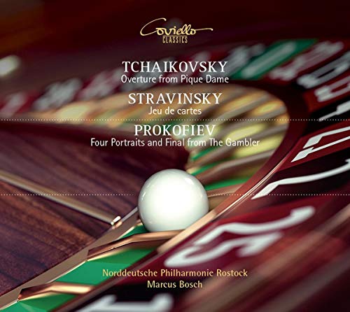 "CD cover with roulette table image and classical music composition titles."