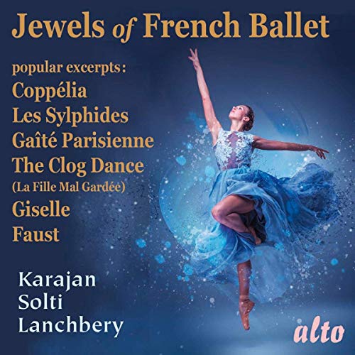 CD cover: Ballerina in blue dress, “Jewels of French Ballet” text.
