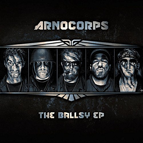 Arnocorps album cover featuring five darkly lit, intense portraits of men.