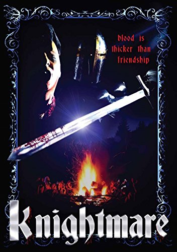 DVD cover for "Knightmare" with a sword and campfire scene at night.