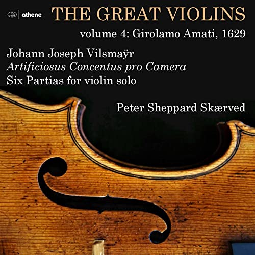 CD cover featuring a close-up of a violin’s f-hole and scroll.