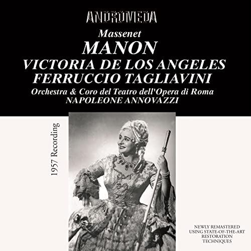 CD cover for Manon, featuring Victoria de los Angeles in costume.