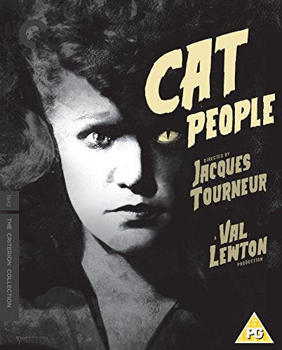 Cat People" Blu-ray cover featuring a close-up of Simone Simon’s face.