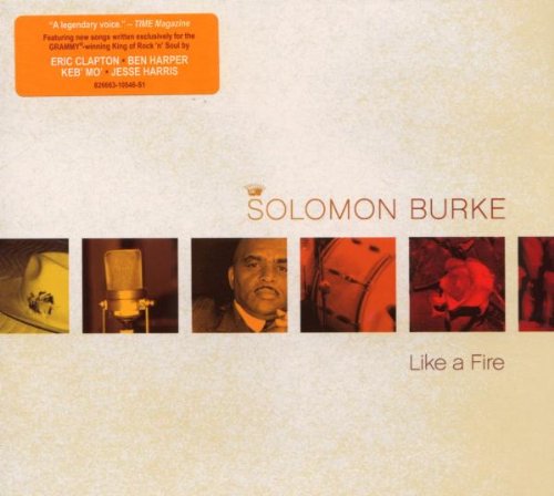 Solomon Burke album cover with five small images and beige background.