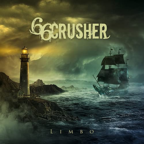 Album cover for 66crusher’s “Limbo” featuring a ship, lighthouse, and stormy sea.