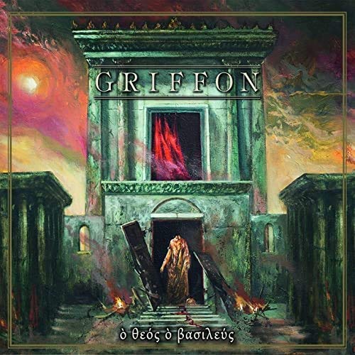 Album cover for Griffon’s “O Theos, O Basileus” featuring a stone temple.