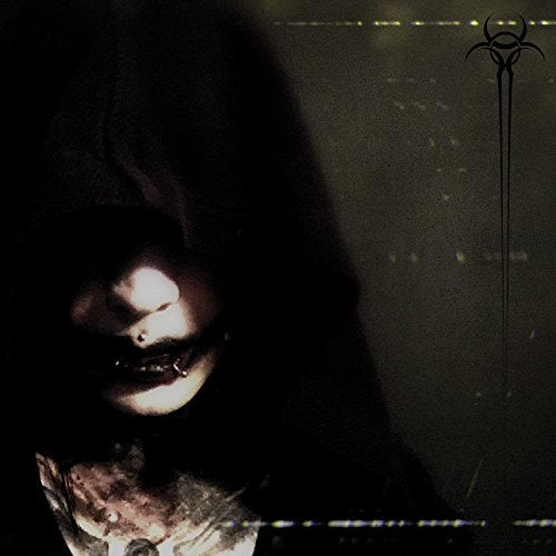 A CD cover featuring a dark, hooded figure with a skull-like face.