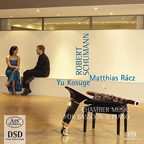 CD cover featuring musicians, a piano, and a bassoon; Robert Schumann works.